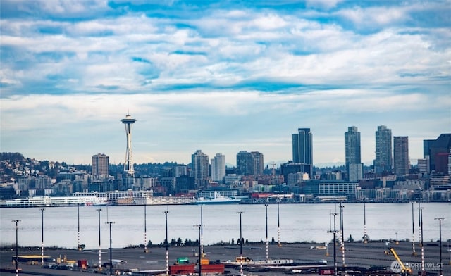 city view featuring a water view