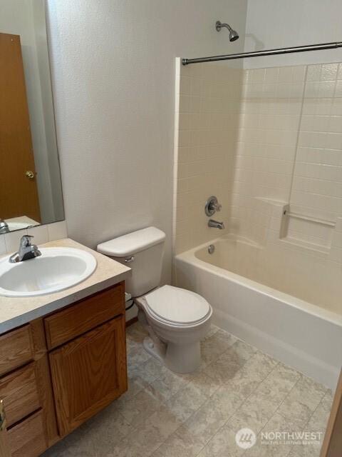16081610 E 34th St Unit B, Tacoma, WA 98404 - full bathroom with vanity, bathtub / shower combination, and toilet