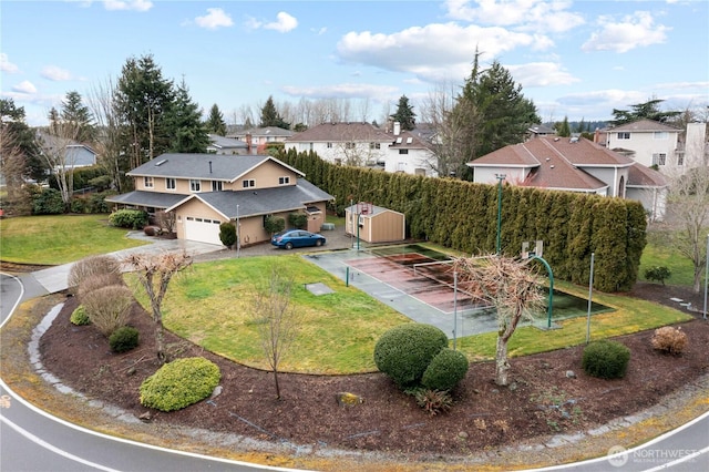 bird's eye view featuring a residential view