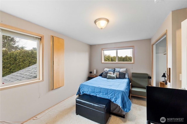 bedroom featuring carpet flooring