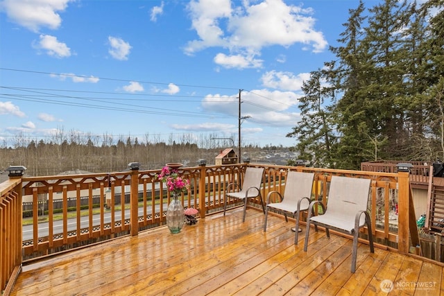 view of wooden terrace