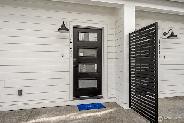 view of doorway to property