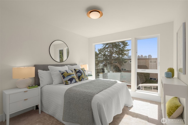 view of carpeted bedroom