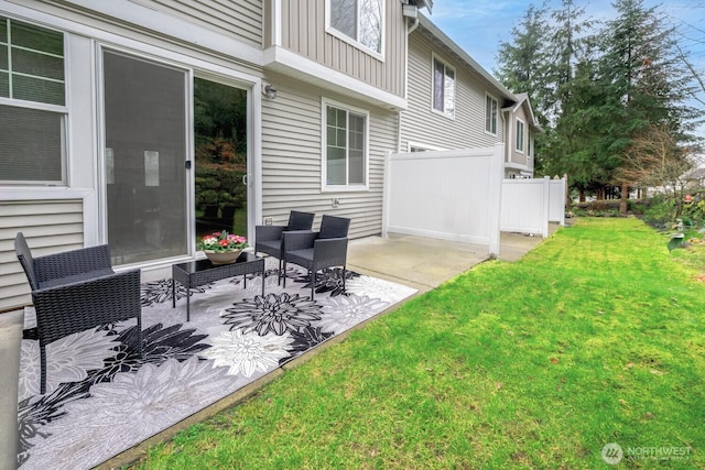 view of patio with fence