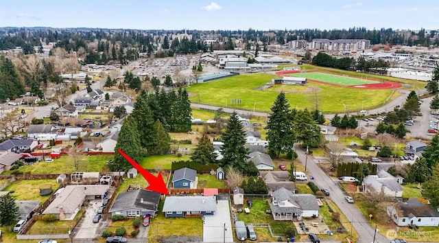 bird's eye view featuring a residential view