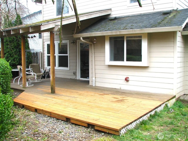 view of wooden terrace