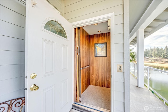 view of doorway to property