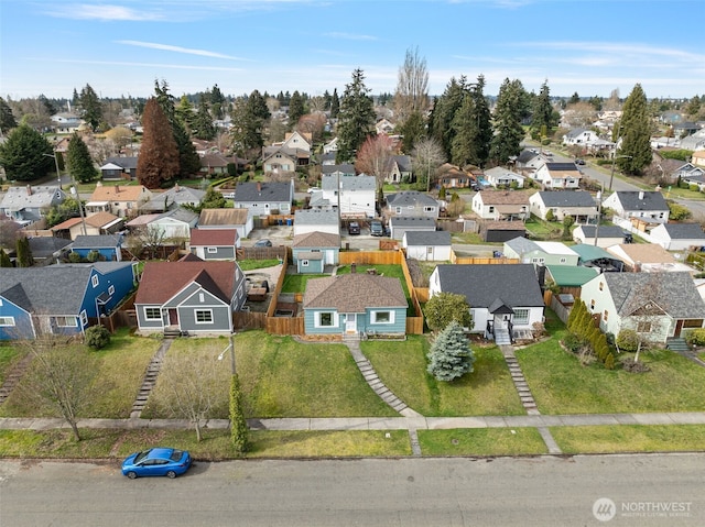 drone / aerial view featuring a residential view