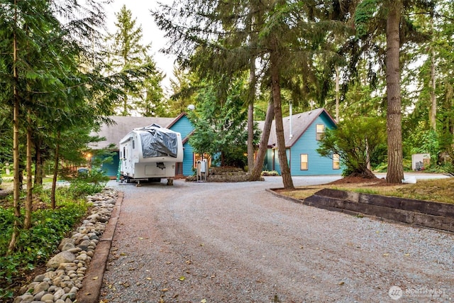 view of front of home featuring driveway