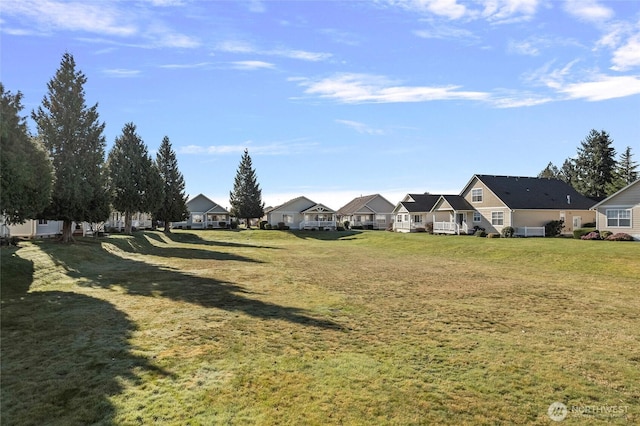 view of yard with a residential view