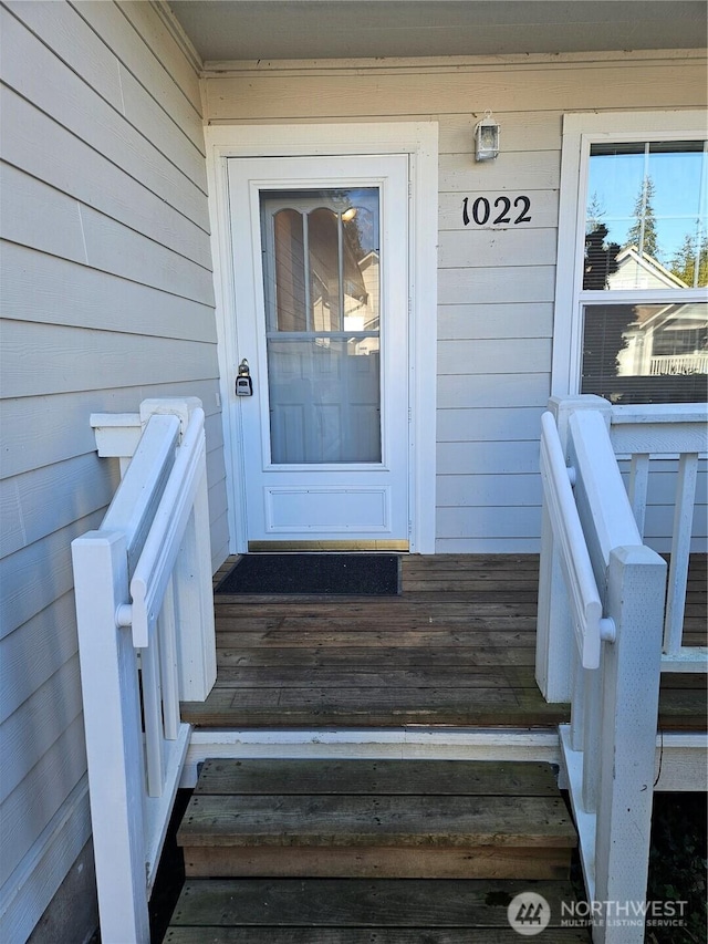 view of doorway to property