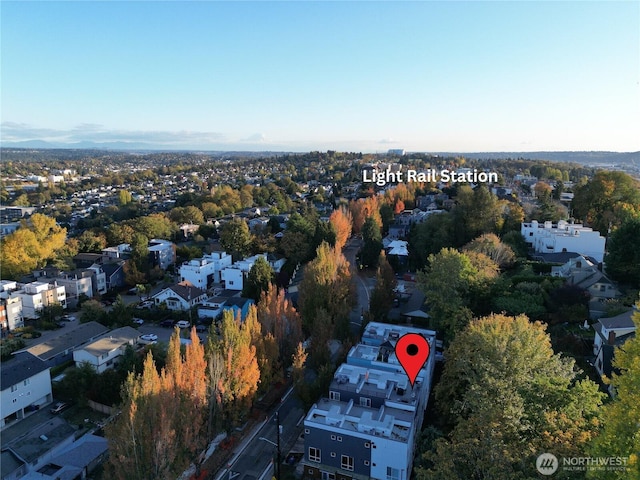 drone / aerial view featuring a residential view