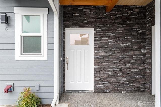 view of doorway to property