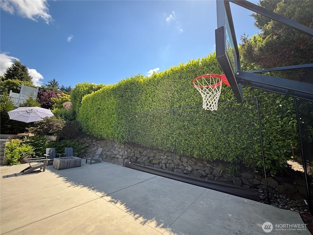 view of basketball court