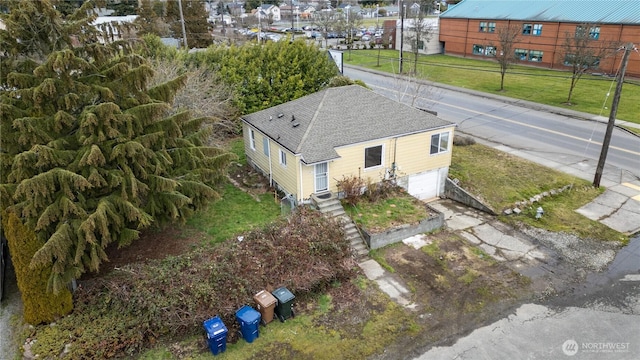 aerial view featuring a residential view