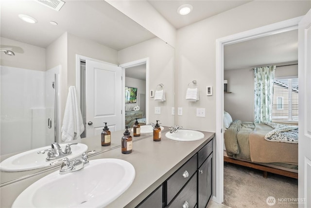 22916 SE Cherry St, Black Diamond, WA 98010 - full bathroom with ensuite bath, visible vents, and a sink