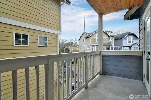 balcony with a residential view