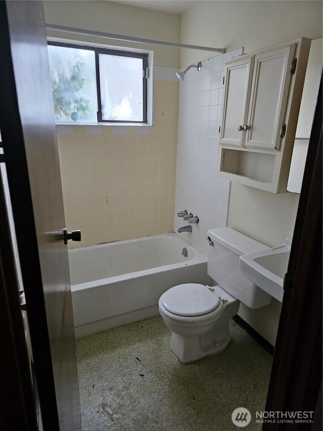 full bath with tub / shower combination and toilet