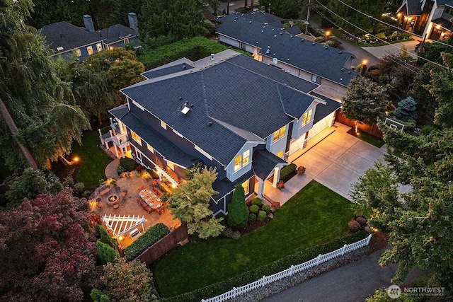 view from above of property