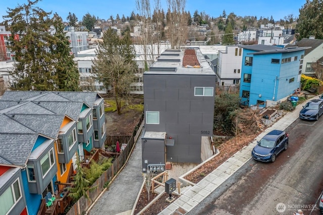 aerial view featuring a residential view