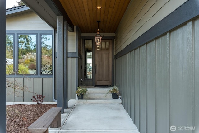 view of doorway to property