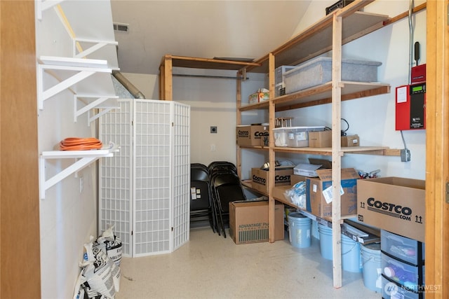 storage room featuring visible vents