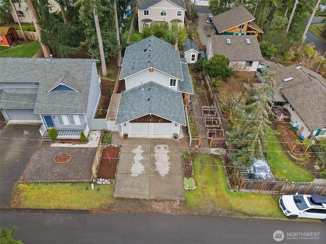 bird's eye view featuring a residential view