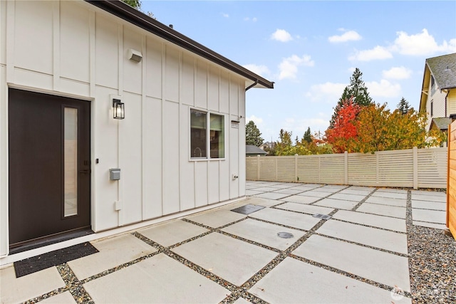 view of patio with a fenced backyard