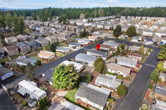 bird's eye view with a residential view