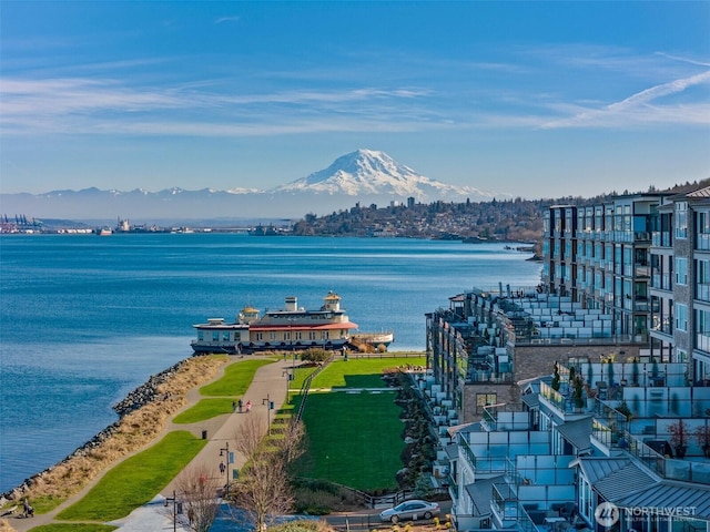 water view featuring a mountain view