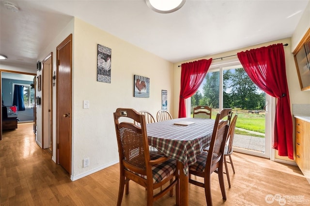 4421 89th Ave SE, Olympia, WA 98501 - dining area featuring baseboards and light wood-style floors