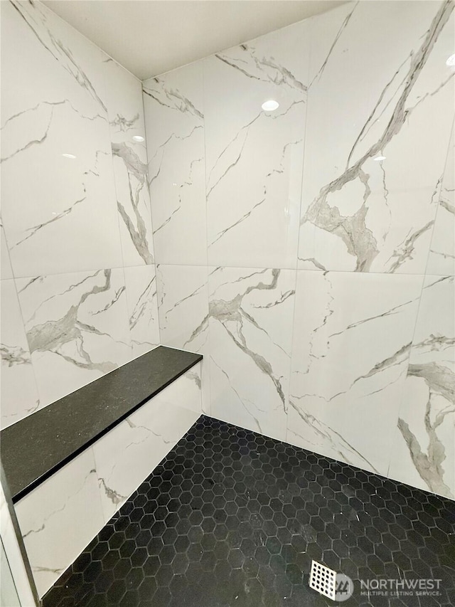2575 1st St SE, East Wenatchee, WA 98802 - full bath with a marble finish shower and stone wall