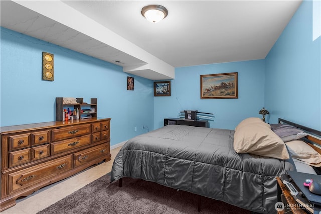 view of carpeted bedroom