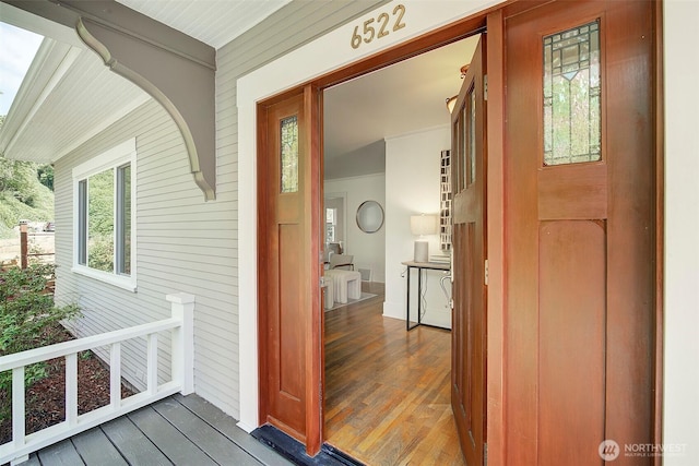 view of doorway to property