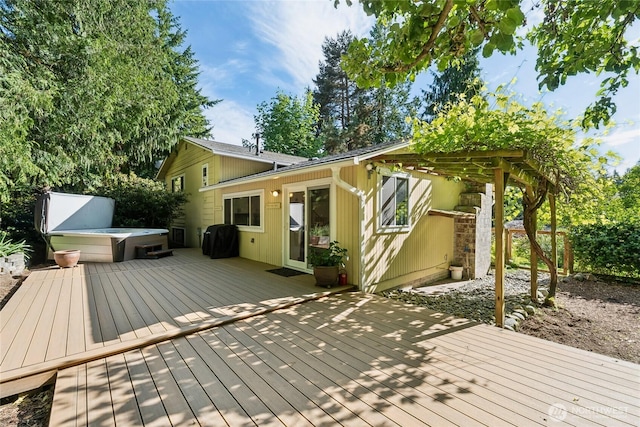 19711 34th Dr SE, Bothell, WA 98012 - wooden terrace with a hot tub
