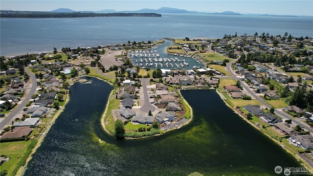8246 Salish Ln, Blaine, WA 98230 - aerial view of property and surrounding area with a water and mountain view and nearby suburban area