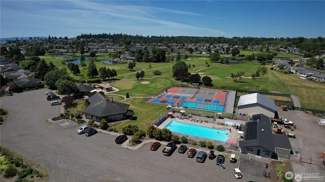 8246 Salish Ln, Blaine, WA 98230 - view of property location with a golf course, a large body of water, and a pool