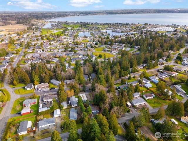 8246 Salish Ln, Blaine, WA 98230 - aerial overview of property's location featuring a nearby body of water and nearby suburban area