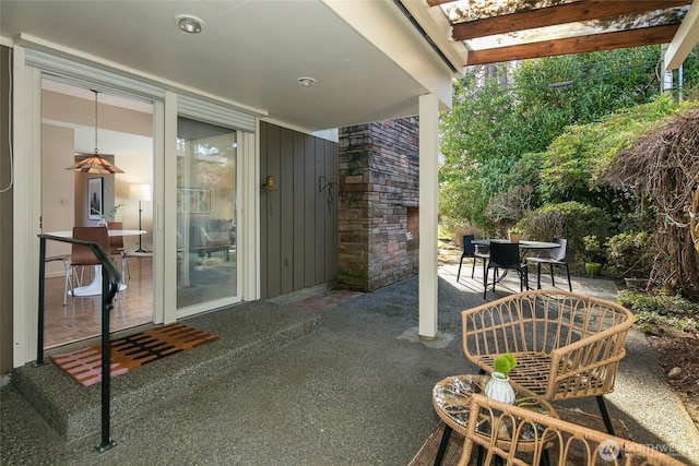 view of patio / terrace featuring outdoor dining area