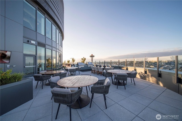 view of patio with outdoor dining space