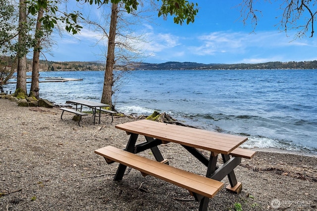 view of community featuring a water view