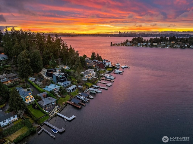 9330 SE Shoreland Dr, Bellevue, WA 98004 - drone / aerial view featuring a water view
