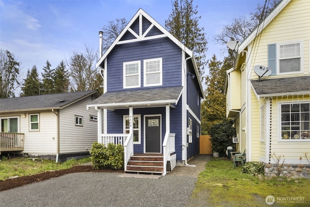 view of front of house with a porch