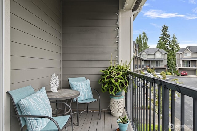 balcony with a residential view