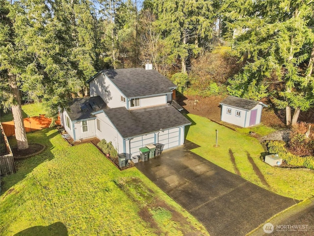 birds eye view of property