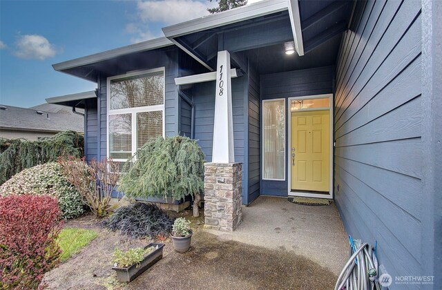 view of doorway to property