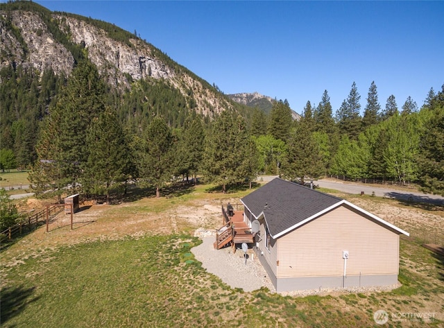 17353 Jenne Dr, Entiat, WA 98822 - view from above of property with a mountainous background and a forest