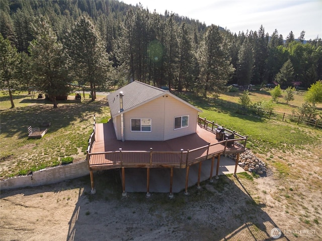 17353 Jenne Dr, Entiat, WA 98822 - view from above of property featuring a heavily wooded area