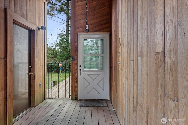 view of doorway to property