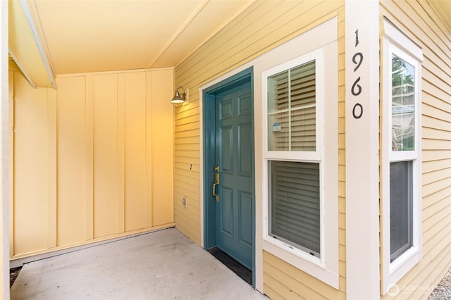 view of doorway to property